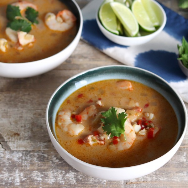 Spicy Coconut Soup with Shrimp and Lobster
